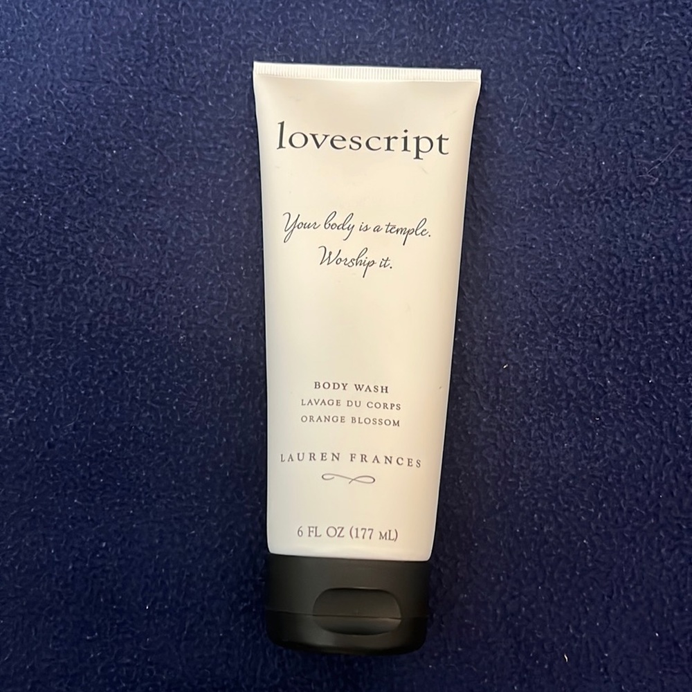 Lovescript Foaming Body Wash; new/unopened; orange blossom.